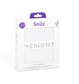 Snuz Snuz- 2 Pack Crib Fitted Sheets- White