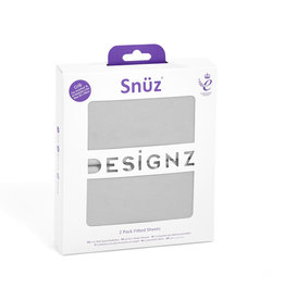 Snuz Snuz- 2 Pack Crib Fitted Sheets- Grey