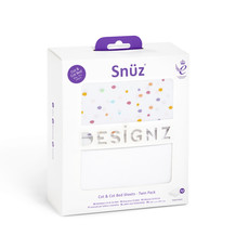 Snuz Snuz- 2 Pack Cot And Cot Bed Fitted Sheets- Multi  Spots