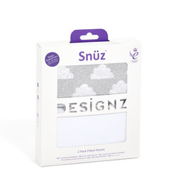 Snuz Snuz Twin Pack  Sheets Moses/PramCloud
