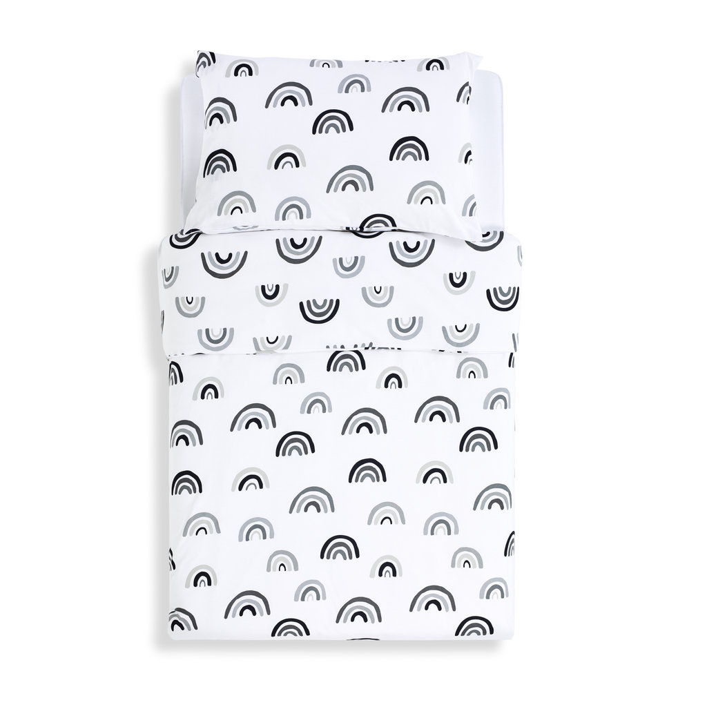 Snuz Snuz- Duvet Cover and Pillow Case Set- Mono Rainbow