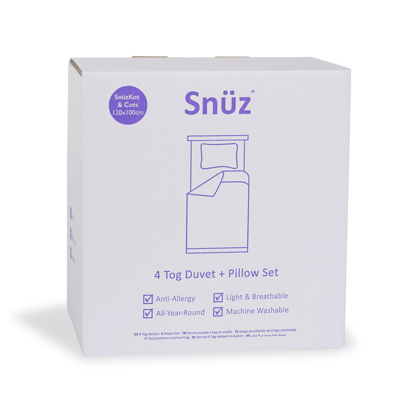 Snuz Snuz Duvet and Pillow Cot Set 4.0 Tog 100x120cm