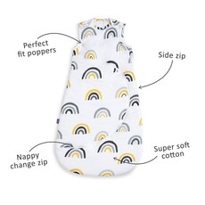 Snuz SnuzPouch Sleeping Bag 2.5 Tog- Mustard Rainbow 0-6m