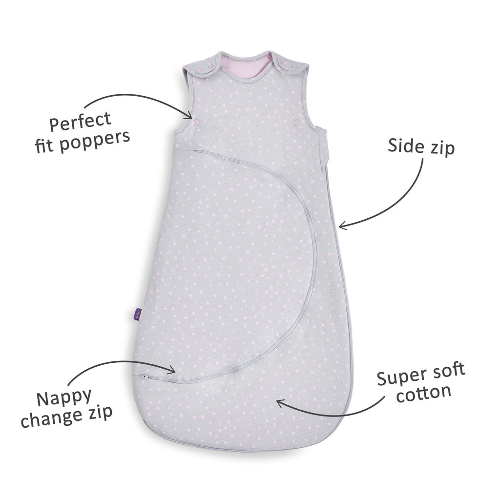 Snuz SnuzPouch Sleeping Bag 2.5 Tog- Rose Spots 0-6m