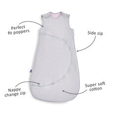 Snuz SnuzPouch Sleeping Bag 2.5 Tog- Rose Spots 0-6m
