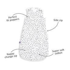 Snuz SnuzPouch Sleeping Bag 2.5 Tog- Mono Spots 0-6m
