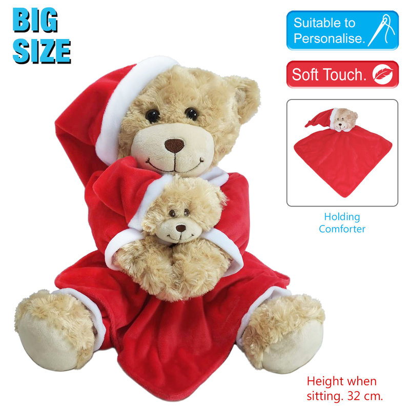 Christmas Bedtime Bear with Comforter