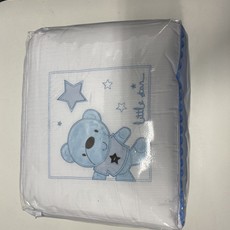 Baby Elegance Baby Elegance Star Ted Cot Quilt and Bumper Set  Blue