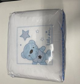 Baby Elegance Baby Elegance Star Ted Cot Quilt and Bumper Set  Blue