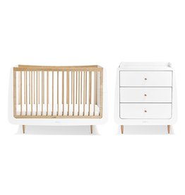 Snuz SnuzKot  Skandi 2 Piece Nursery Set - Natural