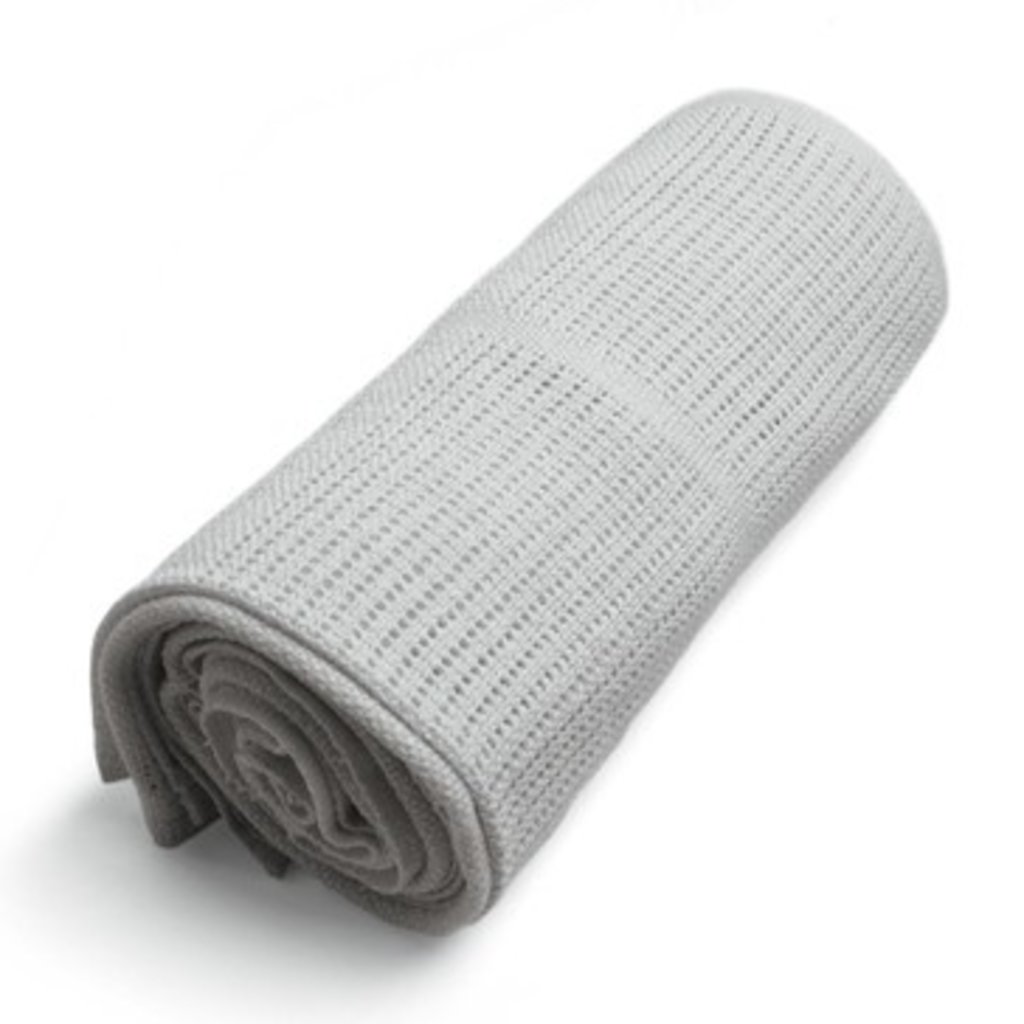 Baby Elegance Baby Elegance Cellular Pram Blanket Rolled 70x90cm Grey