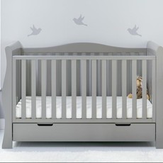 Obaby Obaby Stamford Luxe Sleigh 3 Piece Room Set - Warm Grey