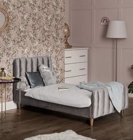 Obaby Obaby Gatsby Velvet Toddler Bed Grey