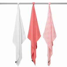 Clevamama Clevamama Muslin Cloth Set Coral 3PK