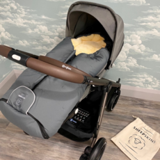 Naturally Sheepskins Naturally Sheepskin Footmuff Natural & Grey