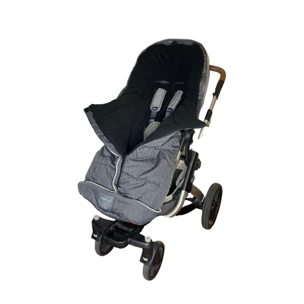 Naturally Sheepskins Naturally Sheepskin Fleece Footmuff Linear Charcoal