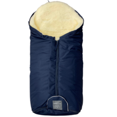 Naturally Sheepskins Naturally Sheepskin Footmuff Natural & Navy