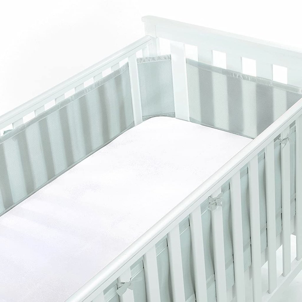 Breathable Baby Breathable Mesh Cot Liner Grey Mist