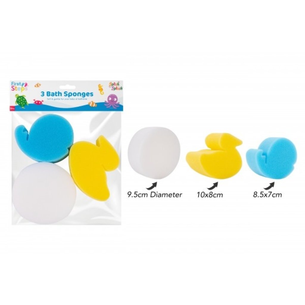 First Steps First Steps Bath Sponge 3 pk