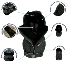 Naturally Sheepskins Naturally Sheepskin Fleece Footmuff Black