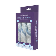 Clevamama Clevamama Bamboo Baby Washcloth Blue