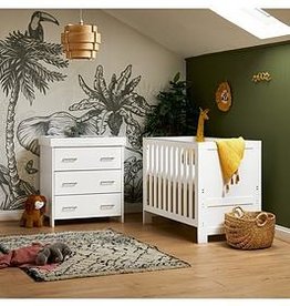 Obaby Obaby Nika Mini 2 Piece White Wash with Under Drawer