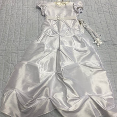 River oak Christening Dress  w Hairband 0-6 m