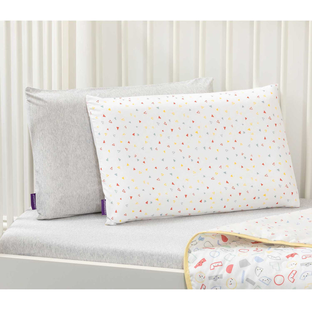 Clevamama Clevamama Toddler Pillow Case Grey 2pk