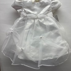Riveroaks Christening Organza Pearl Gown 12-18m
