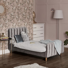Obaby Obaby Gatsby Velvet Single Bed Grey
