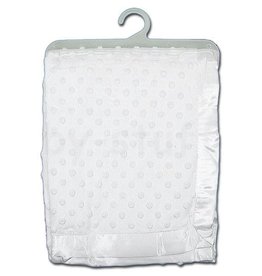 Velour Dimple Blanket- White