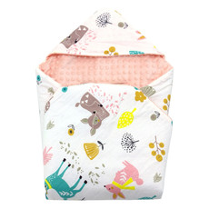 Little Love Little Love  Woodland Animals Travel Blanket 5 Point