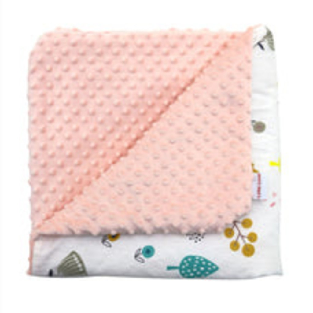 Little Love Little Love  Woodland Animals Travel Blanket 5 Point