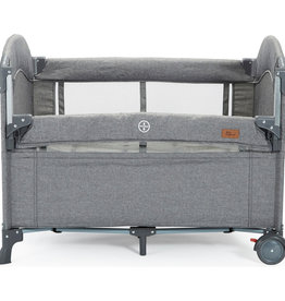 Babylo Babylo Drop Side Travel Cot - Grey Melange