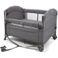 Babylo Babylo Drop Side Travel Cot - Grey Melange