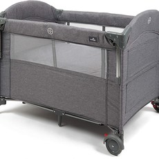 Babylo Babylo Drop Side Travel Cot - Grey Melange