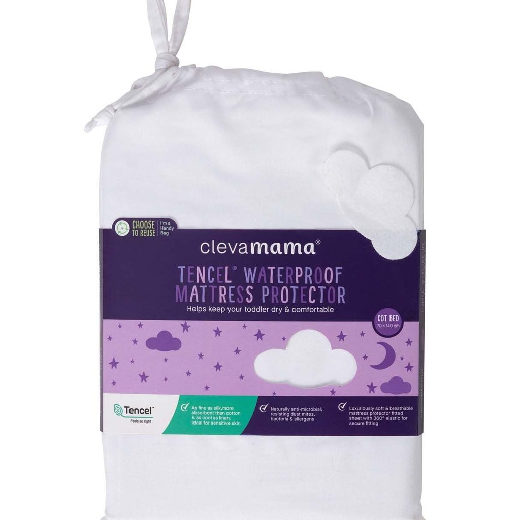 Clevamama Clevamama Tencel Waterproof Mattress Protector 70cmx140cmx25cm