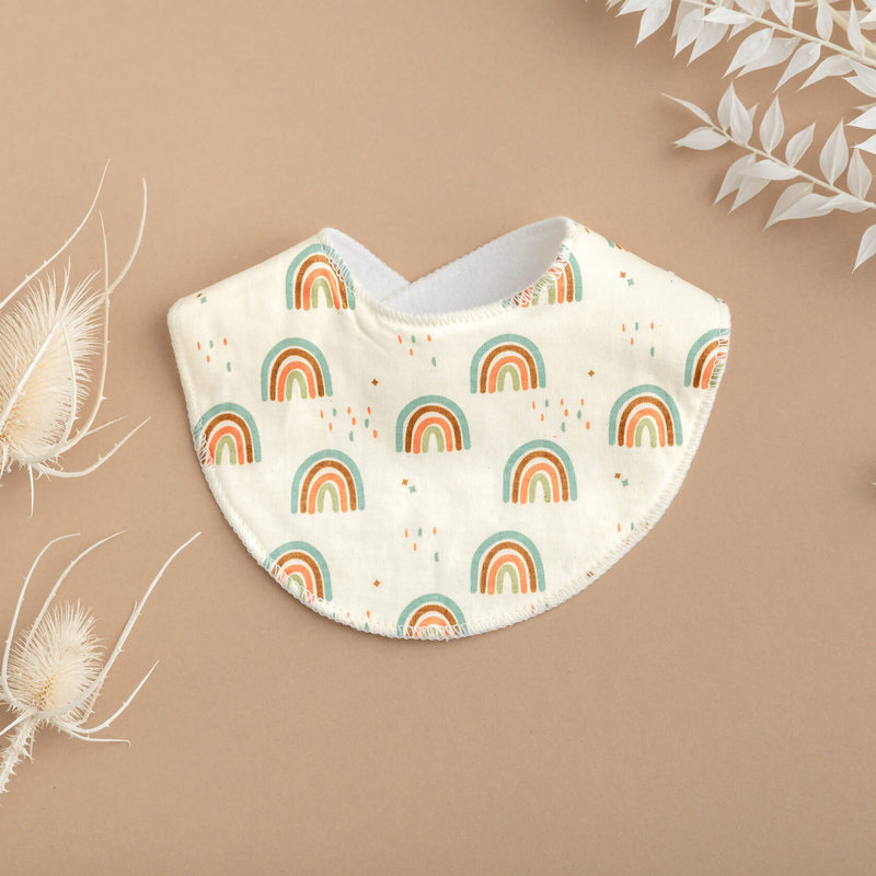Rain+Conker Rain+Conker Earthy Rainbow Round Bib