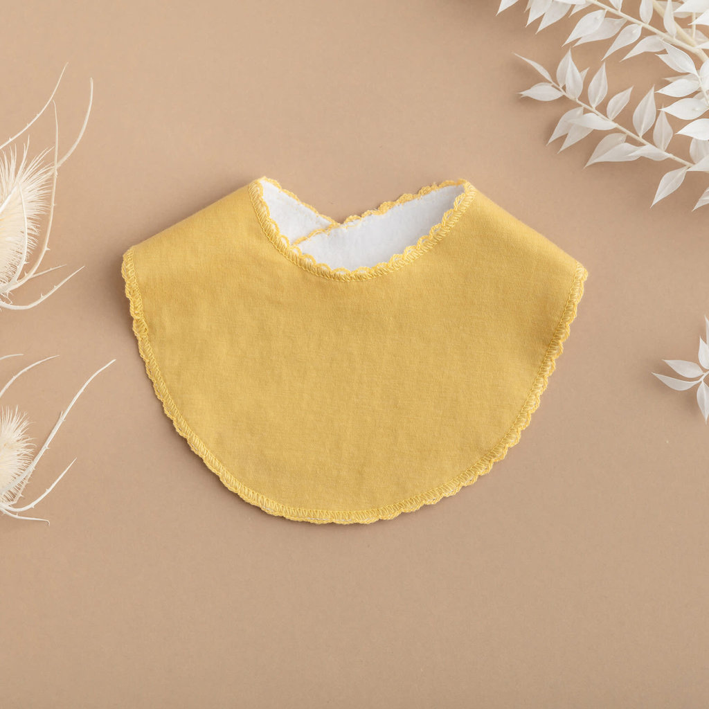Rain+Conker Rain+Conker Mustard Frill Edge Bib