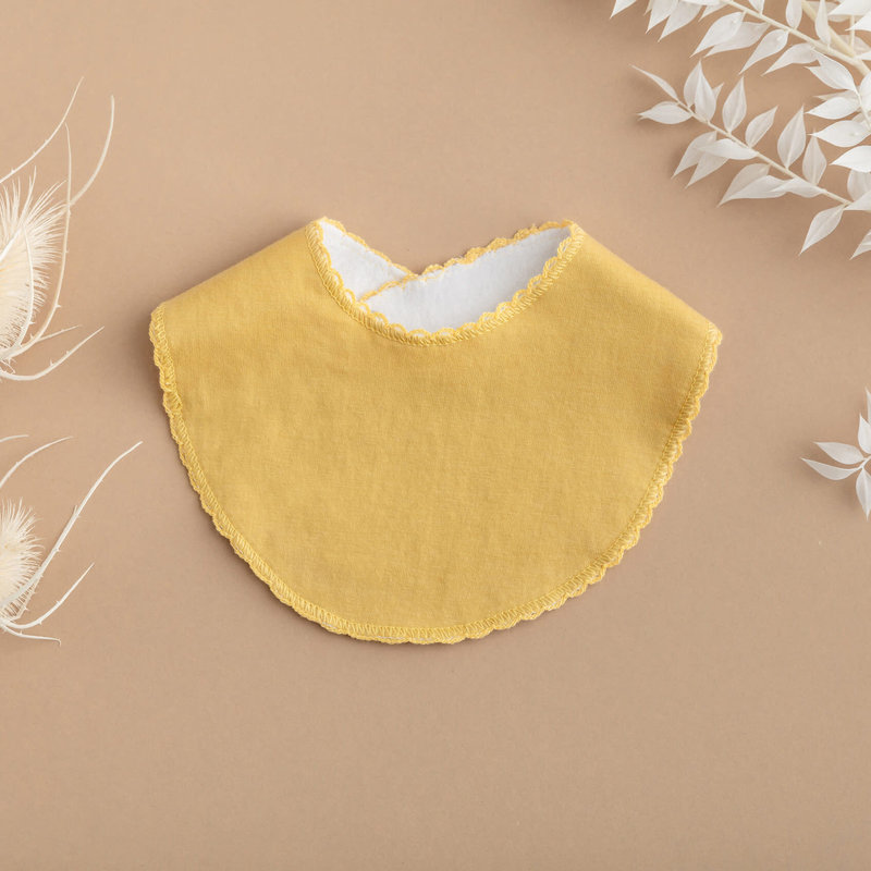 Rain+Conker Rain+Conker Mustard Frill Edge Bib
