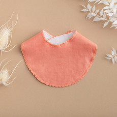 Rain+Conker Rain+Conker Coral Frill Edge Bib