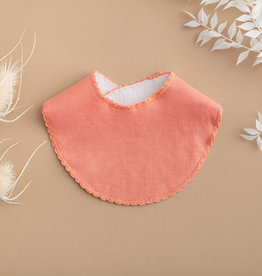 Rain+Conker Rain+Conker Coral Frill Edge Bib