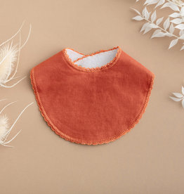Rain+Conker Rain+Conker Rust Frill Edge Bib