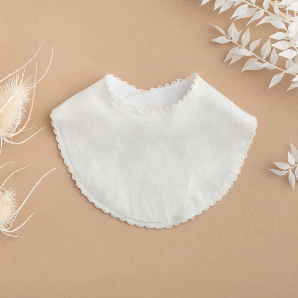 Rain+Conker Rain+Conker Ivory Frill Edge Bib