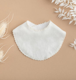 Rain+Conker Rain+Conker Ivory Frill Edge Bib