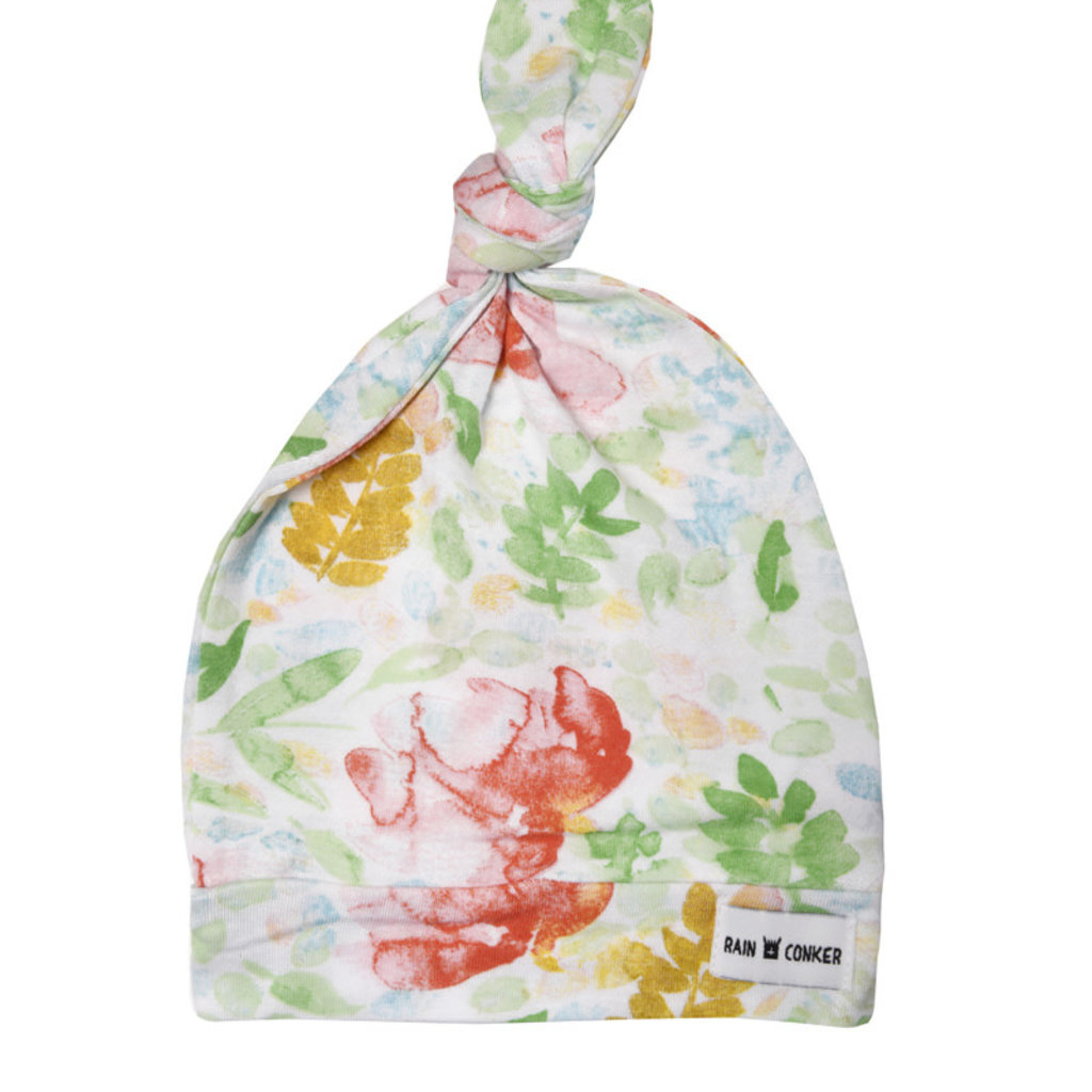 Rain+Conker Rain+Conker Top Knot Stretchy Hat - Summer Bloom