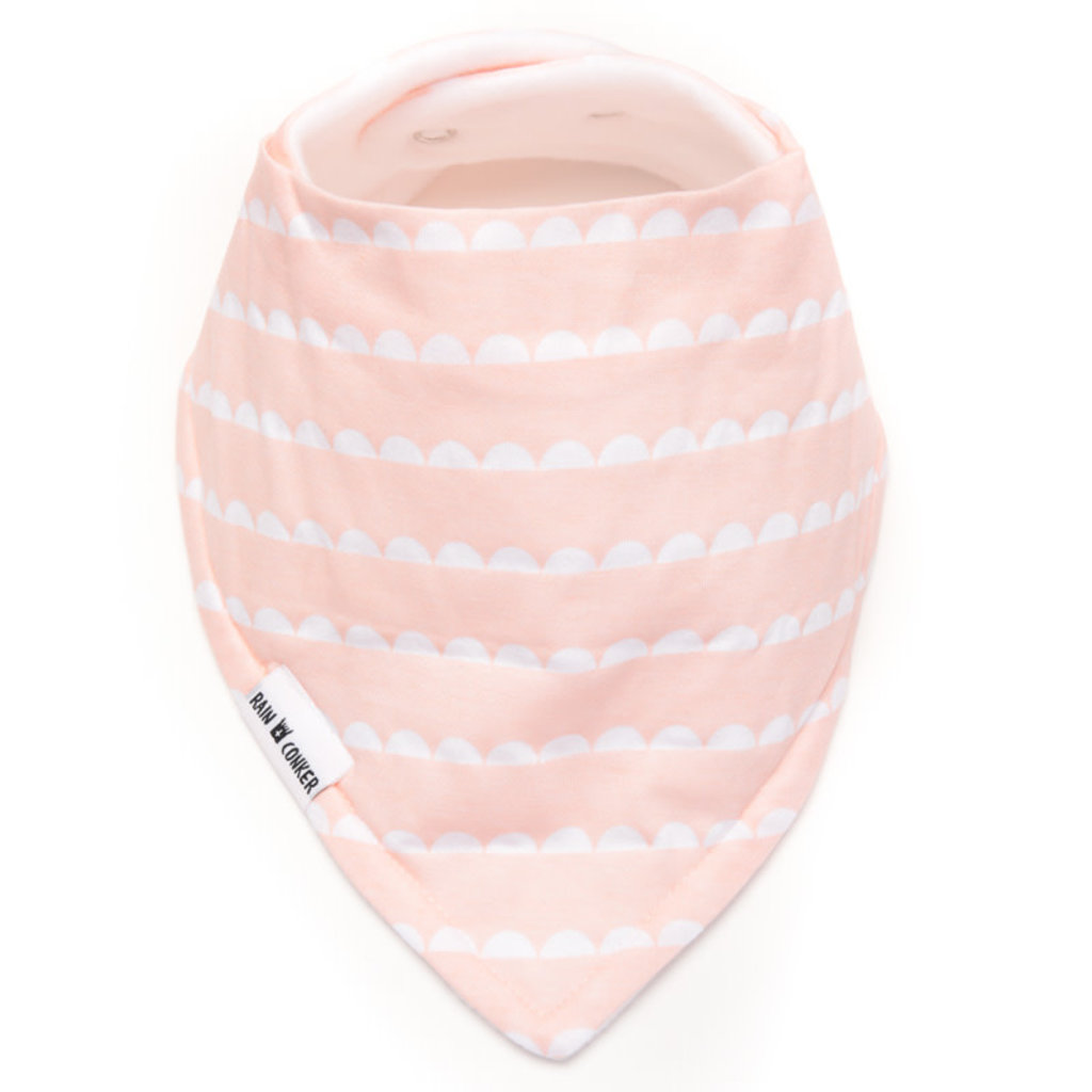 Rain+Conker Rain+Conker Peach Scallops Bandana Bib