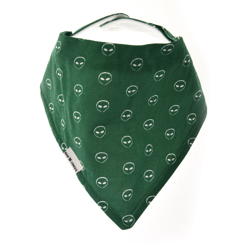 Rain+Conker Rain+Conker Green Aliens Bandana Bib