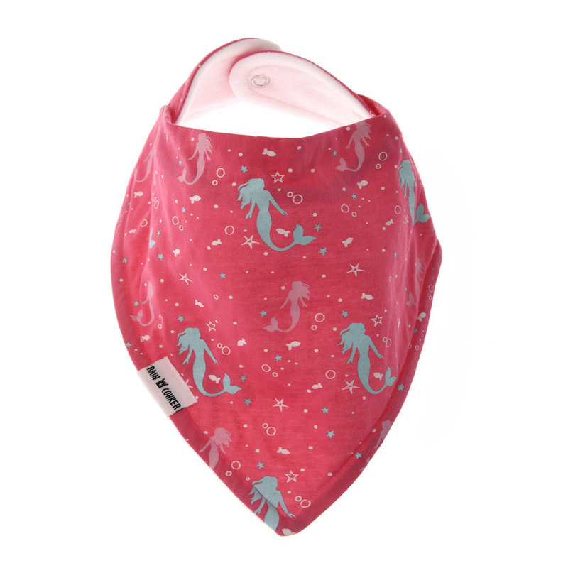 Rain+Conker Rain+Conker Mermaids Bandana Bib (Fuschia Pink)