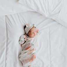 Rain+Conker Rain+Conker Newborn Knotted Sleep Gown: bloom
